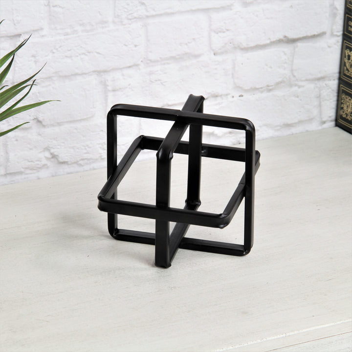 5699S-BK - Alle Black Decor Cube