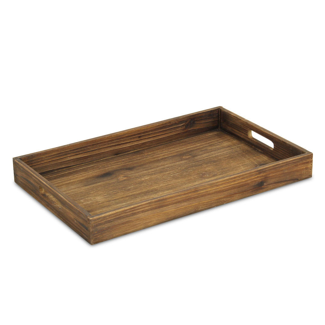 5710DBR - Ena Brown Wood Tray