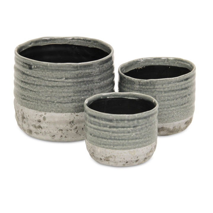 5744 - Medea Two-toned Ceramic Pot