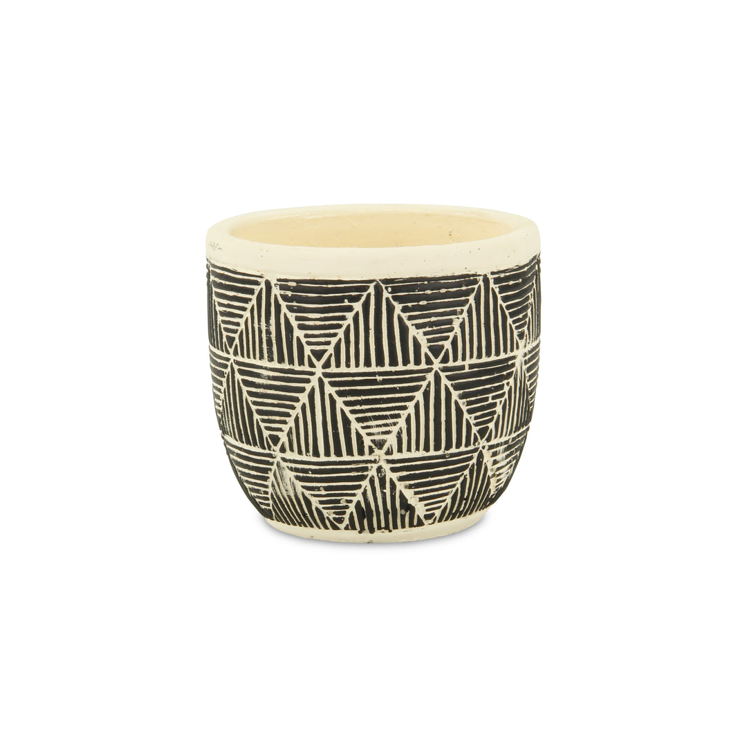 5786 - Sankabe Banded Ceramic Pot