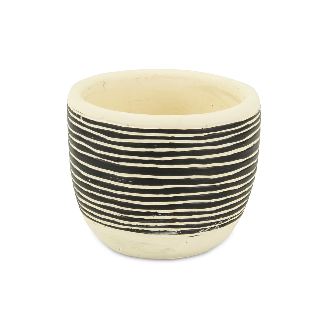 5788 - Sankabe Striped Ceramic Pot