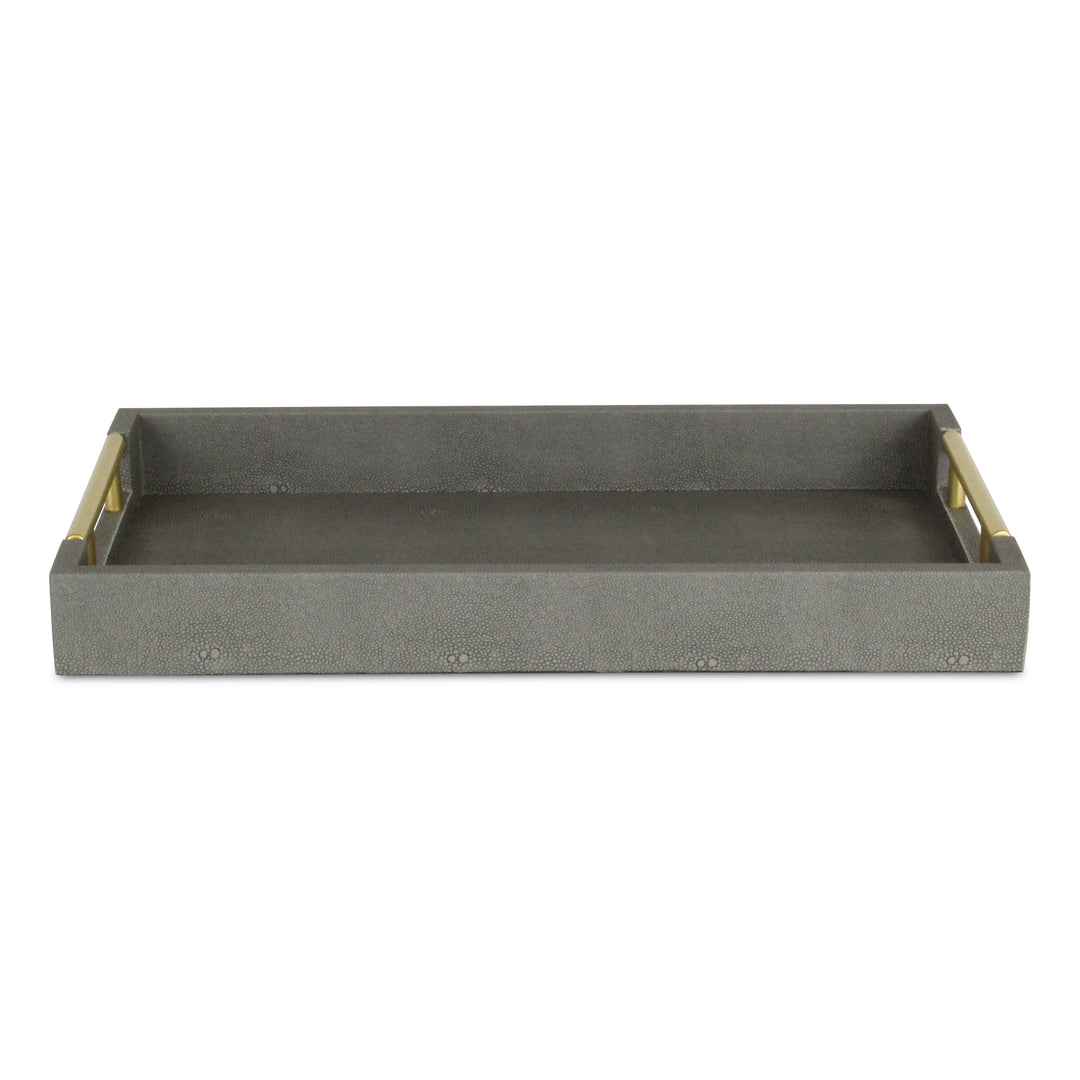 5823GR - Lusan Shagreen Tray - Gray