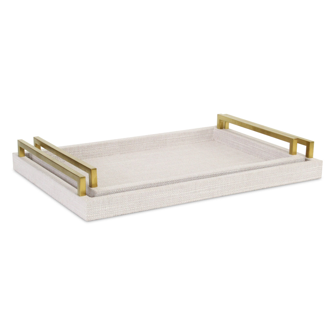 5826-2WTL - Lusan Dark White Linen Tray