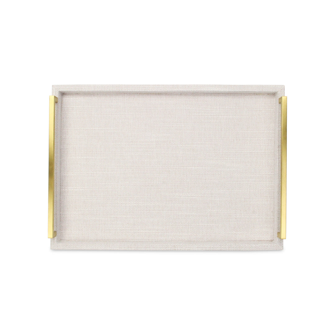 5826-2WTL - Lusan Dark White Linen Tray