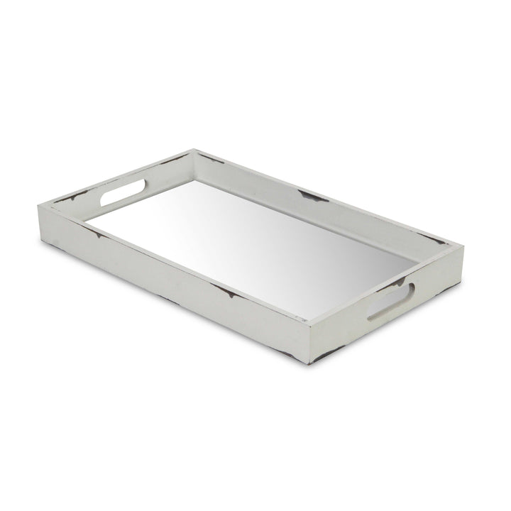 FP-3843W - Autrey Mirrored White Tray