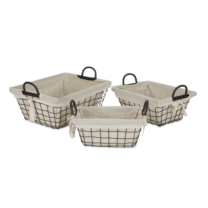 FP-4367-3 - Caden Fabric Lined Baskets